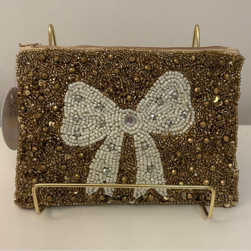 Beaded Clutch with Velvet Back